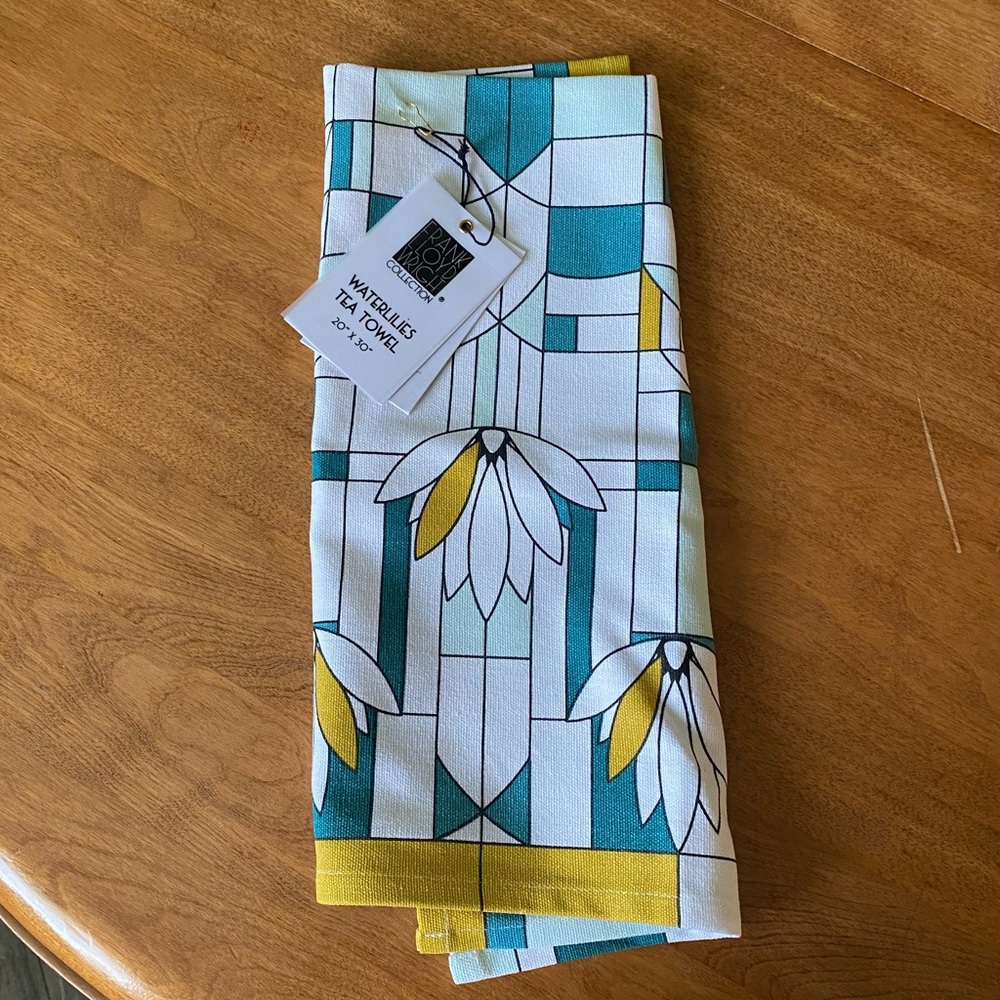 Waterlilies Tea Towel Frank Lloyd Wright Collection